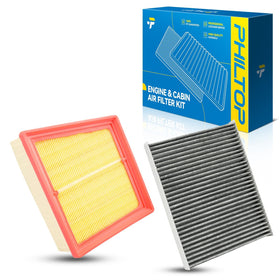PHILTOP kit front packaging showing engine and cabin filters for quick identification