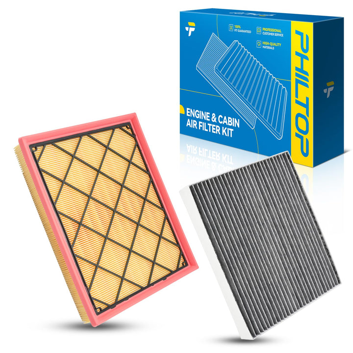 PHILTOP engine and cabin filter kit front packaging showing brand and fitment benefit