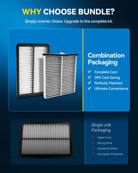 PHILTOP engine air filter close-up showing pleats and contaminant protection