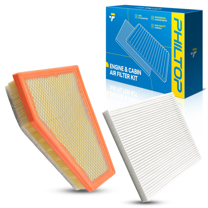 PHILTOP engine filter front view showing clean pleats for reliable protection