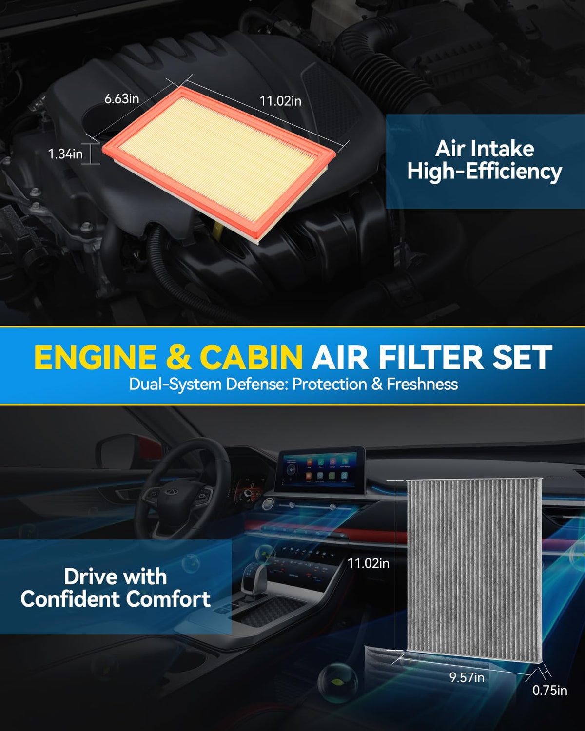 PHILTOP filters installed under hood for quick engine protection
