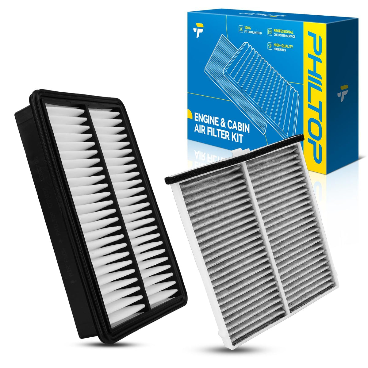 PHILTOP front packaging showing both filters and easy one-box convenience