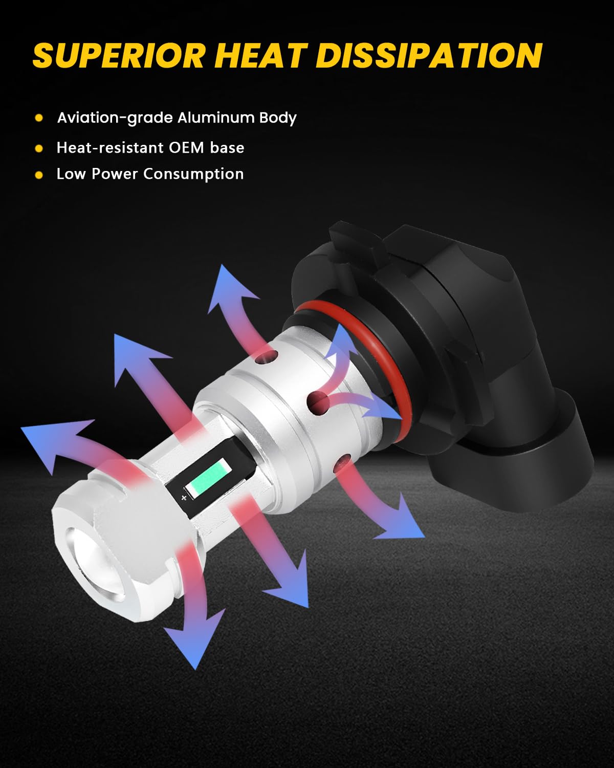 PHINLION H10 aluminum body detail showing durable heat dissipation design