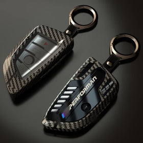 Phmnkl front view carbon fiber key case showing sleek protection and style