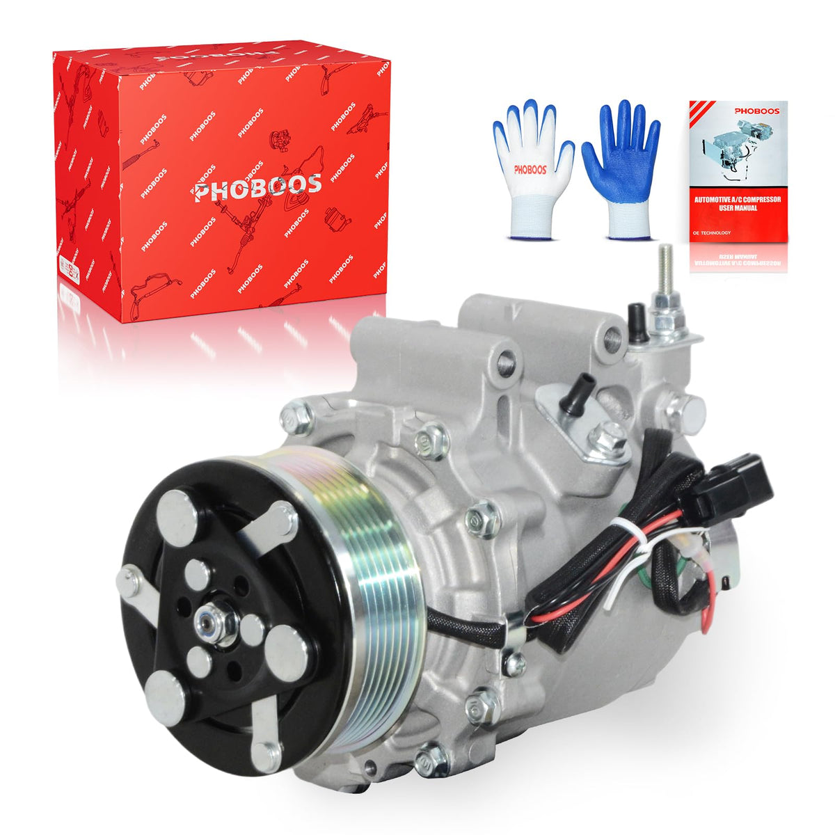 PHOBOOS front view of compressor showing compact direct-fit design and reliable cooling