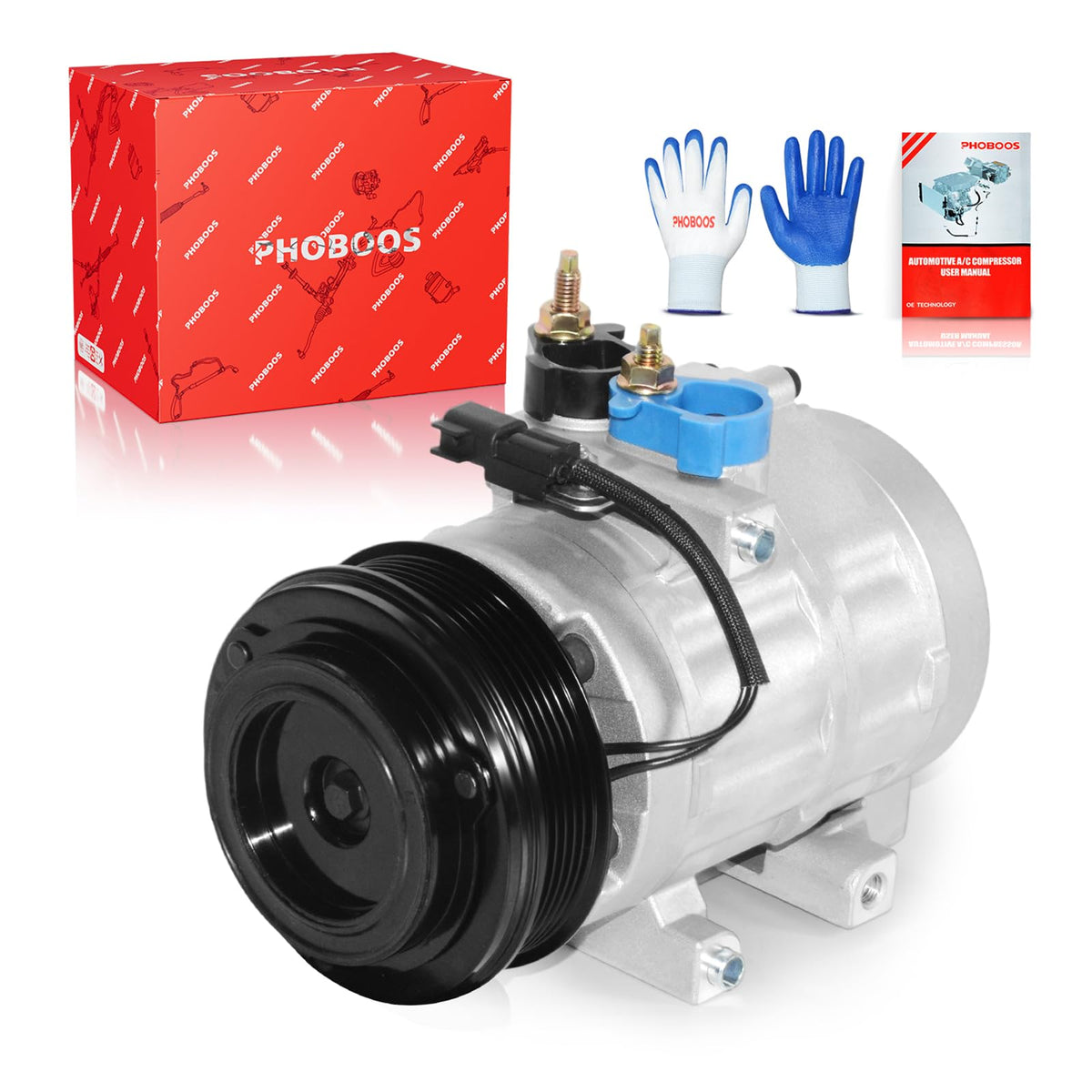 PHOBOOS front view of compressor showing mounting for easy replacement and fit