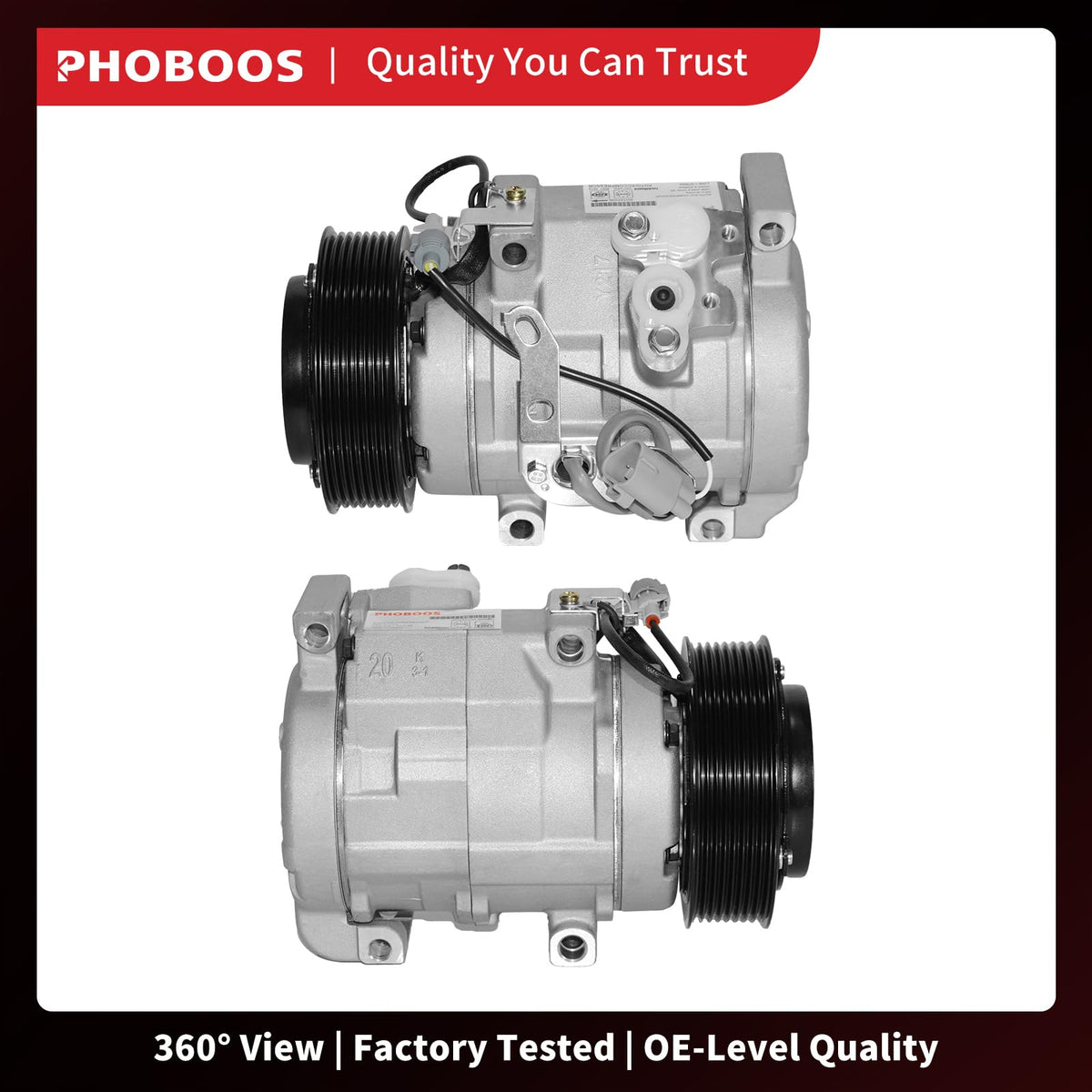 PHOBOOS packaging and label showing reference number and protected shipping