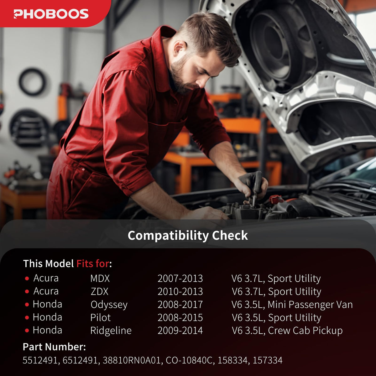 PHOBOOS clutch and pulley close-up highlighting 6-groove pulley for belt compatibility