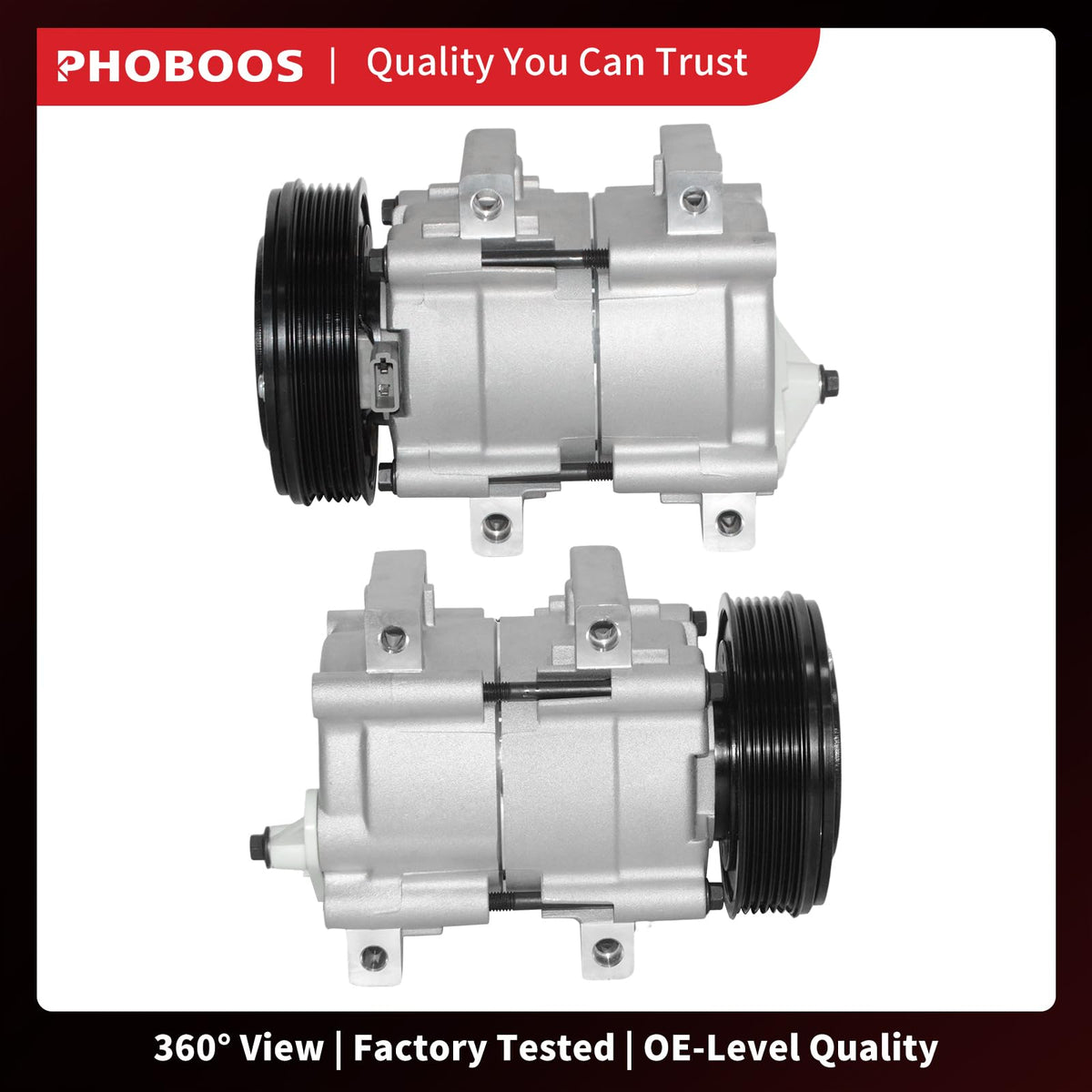 PHOBOOS compressor next to ruler showing dimensions for correct fitment benefit