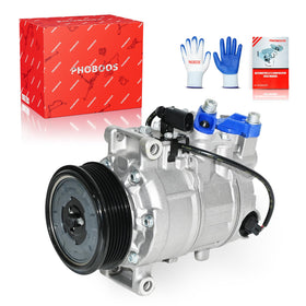 PHOBOOS front view of compressor showing bolt holes and clutch, ensures direct fit