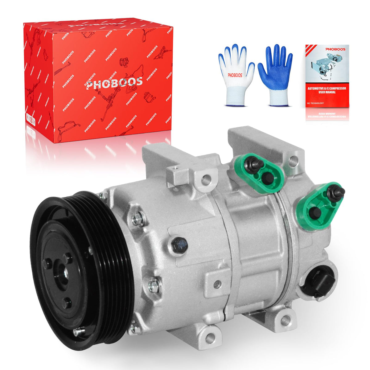 PHOBOOS compressor front view showing fitment and fast replacement benefit