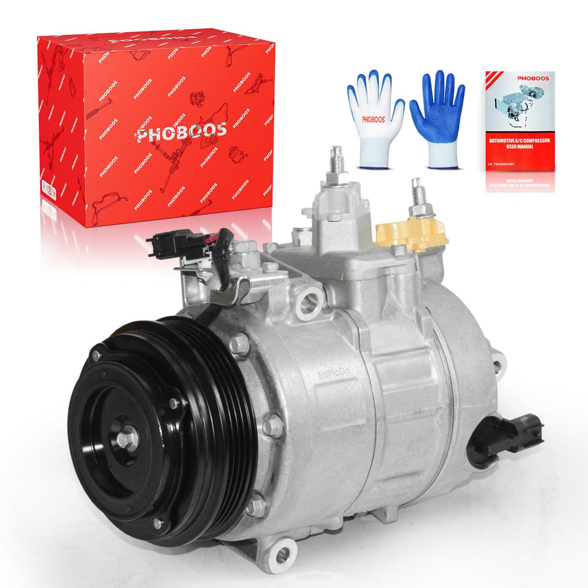 PHOBOOS compressor front view showing bolt-on fit and reliable replacement