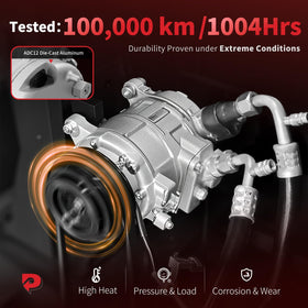 PHOBOOS compressor installed in engine bay showing straightforward replacement