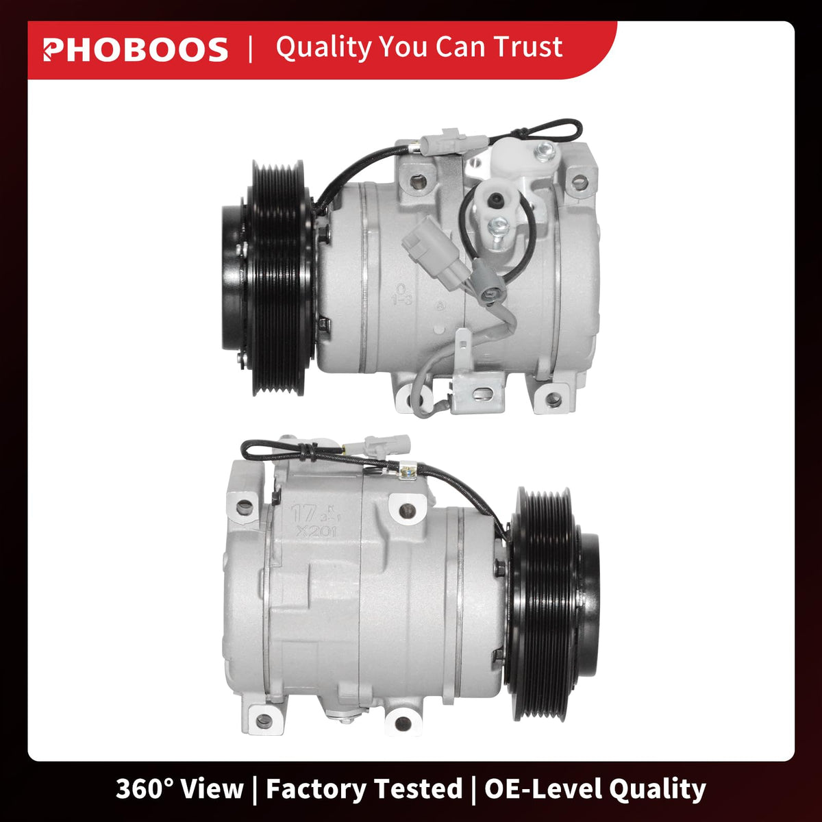 PHOBOOS compressor installed in engine bay restoring fast cabin cooling