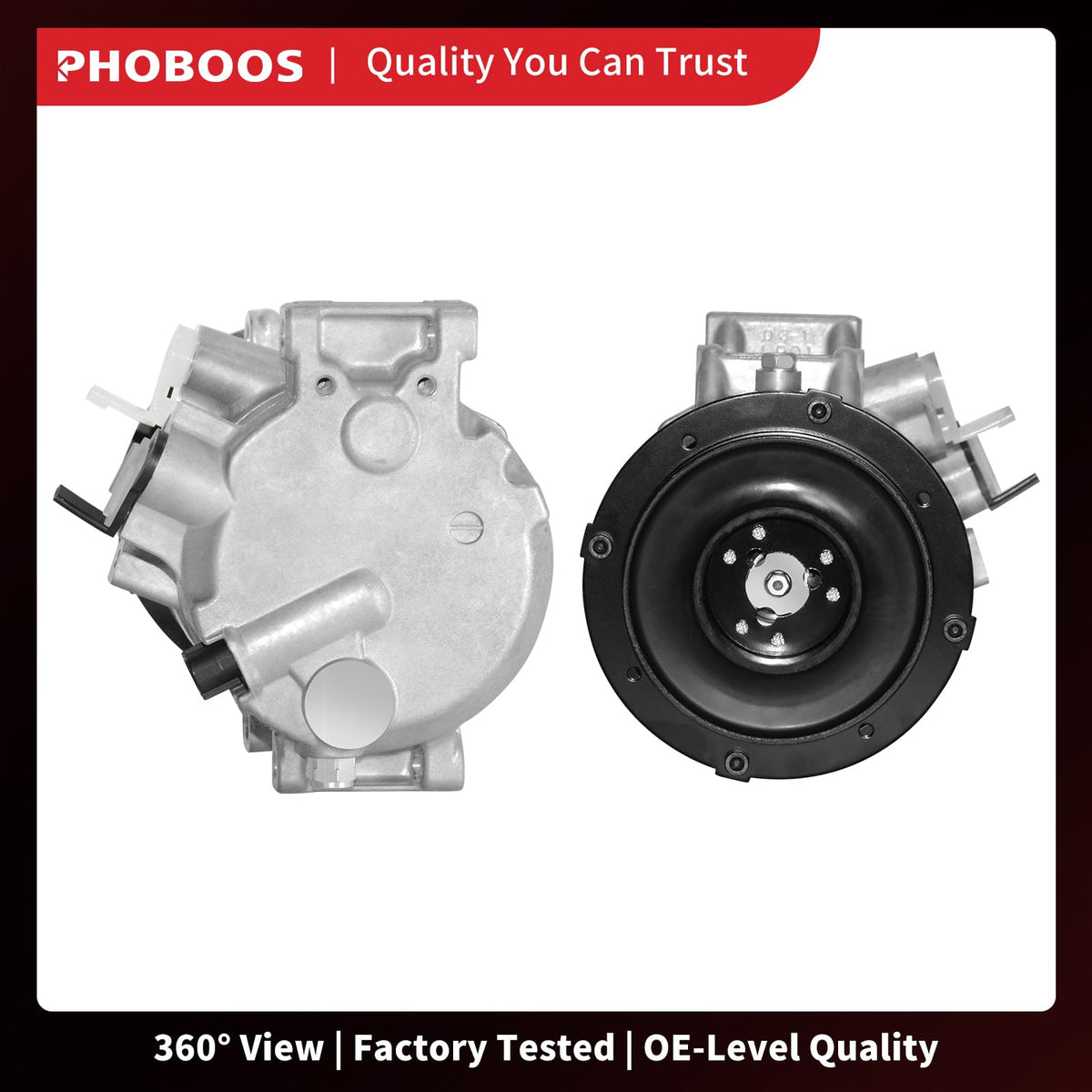 PHOBOOS product label and part numbers for easy cross-reference and verification