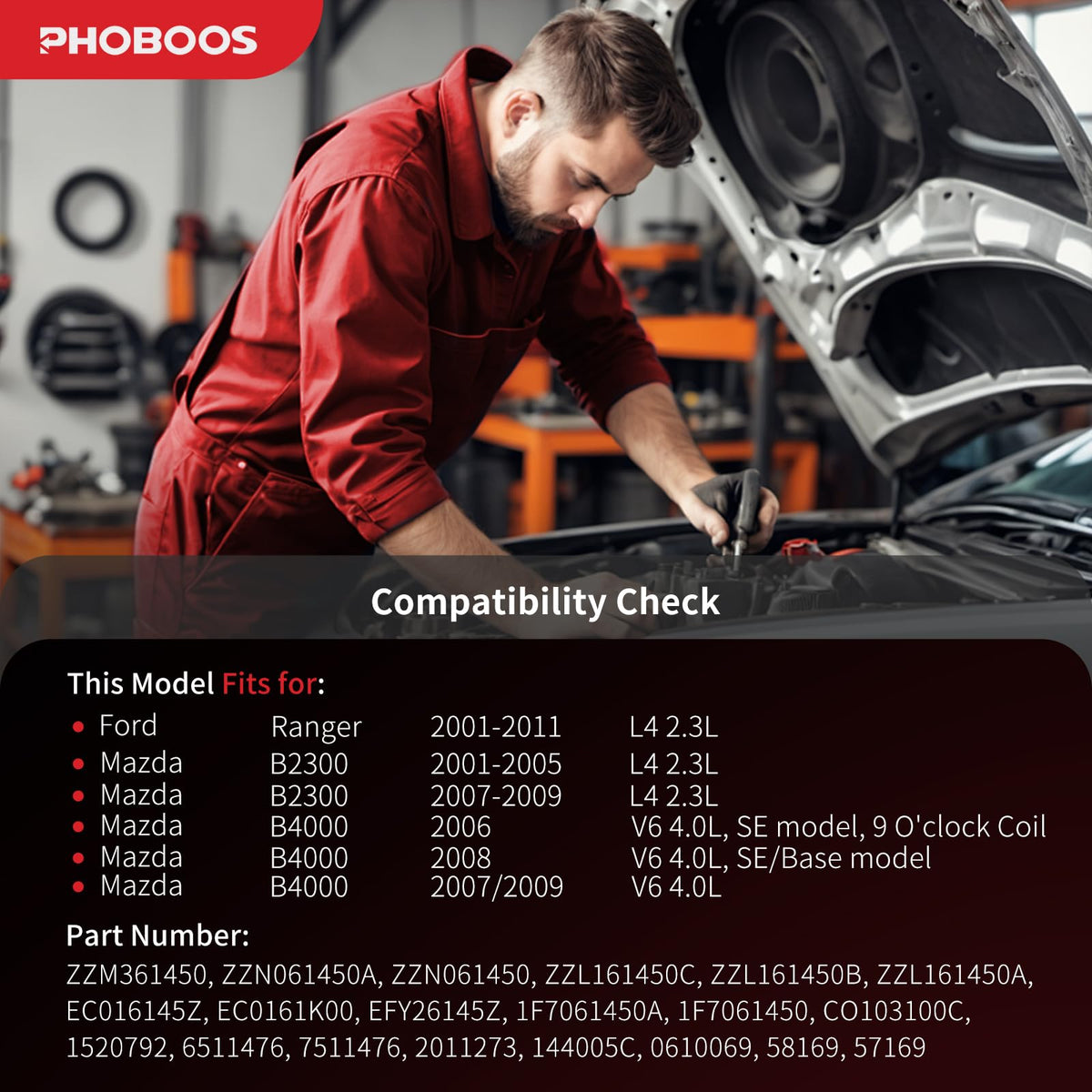 PHOBOOS pulley close-up highlighting 6-groove design for belt compatibility benefit