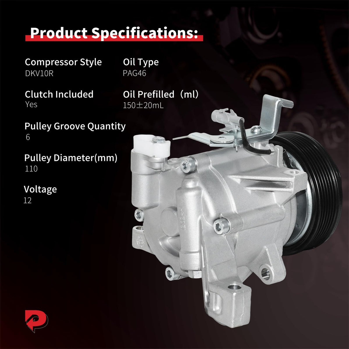 PHOBOOS pulley close-up highlighting six-groove pulley and smoother belt engagement benefit