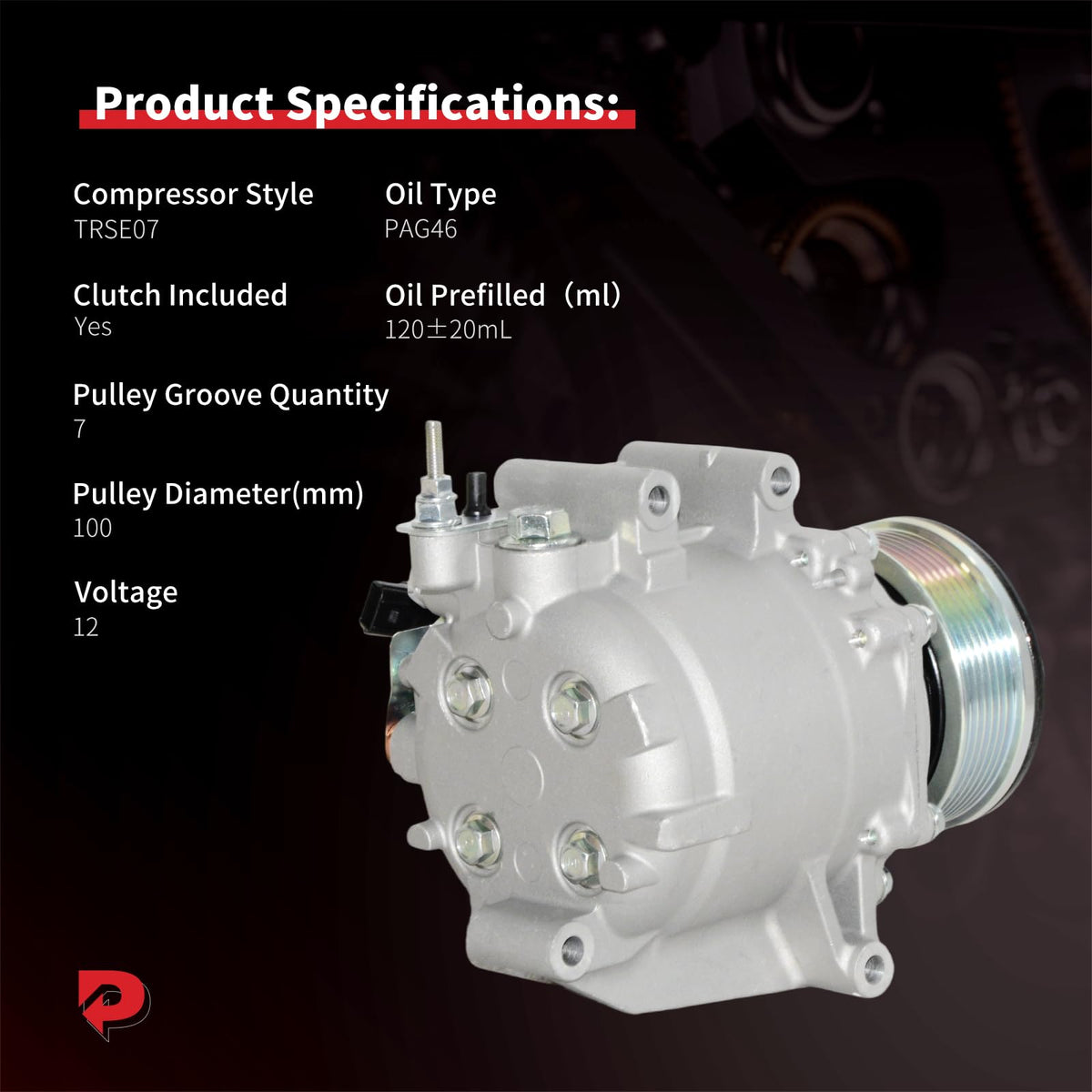 PHOBOOS pulley and belt interface demonstrating 7-groove compatibility and smooth operation