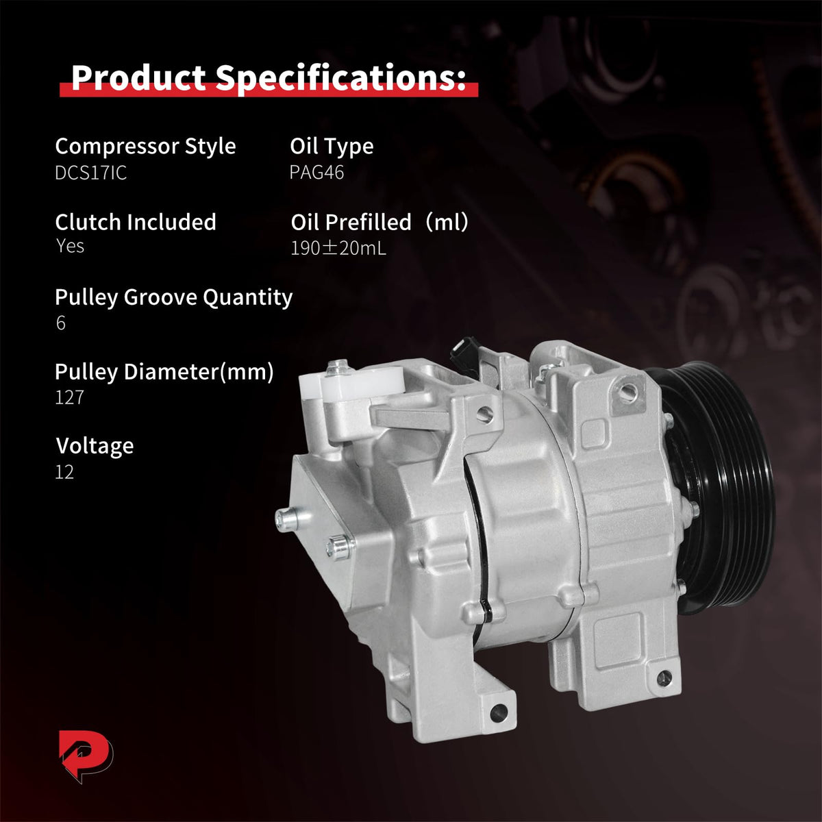 PHOBOOS pulley groove profile demonstrating 6-groove belt compatibility benefit