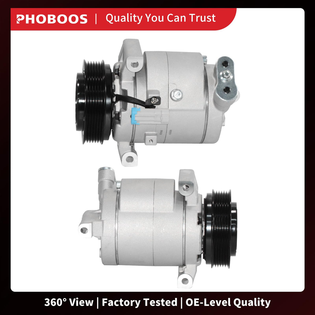 PHOBOOS specifications sticker closeup showing model and refrigerant details
