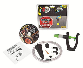 Phoenix Systems V-5 in use on brake caliper demonstrating faster one-person bleeding