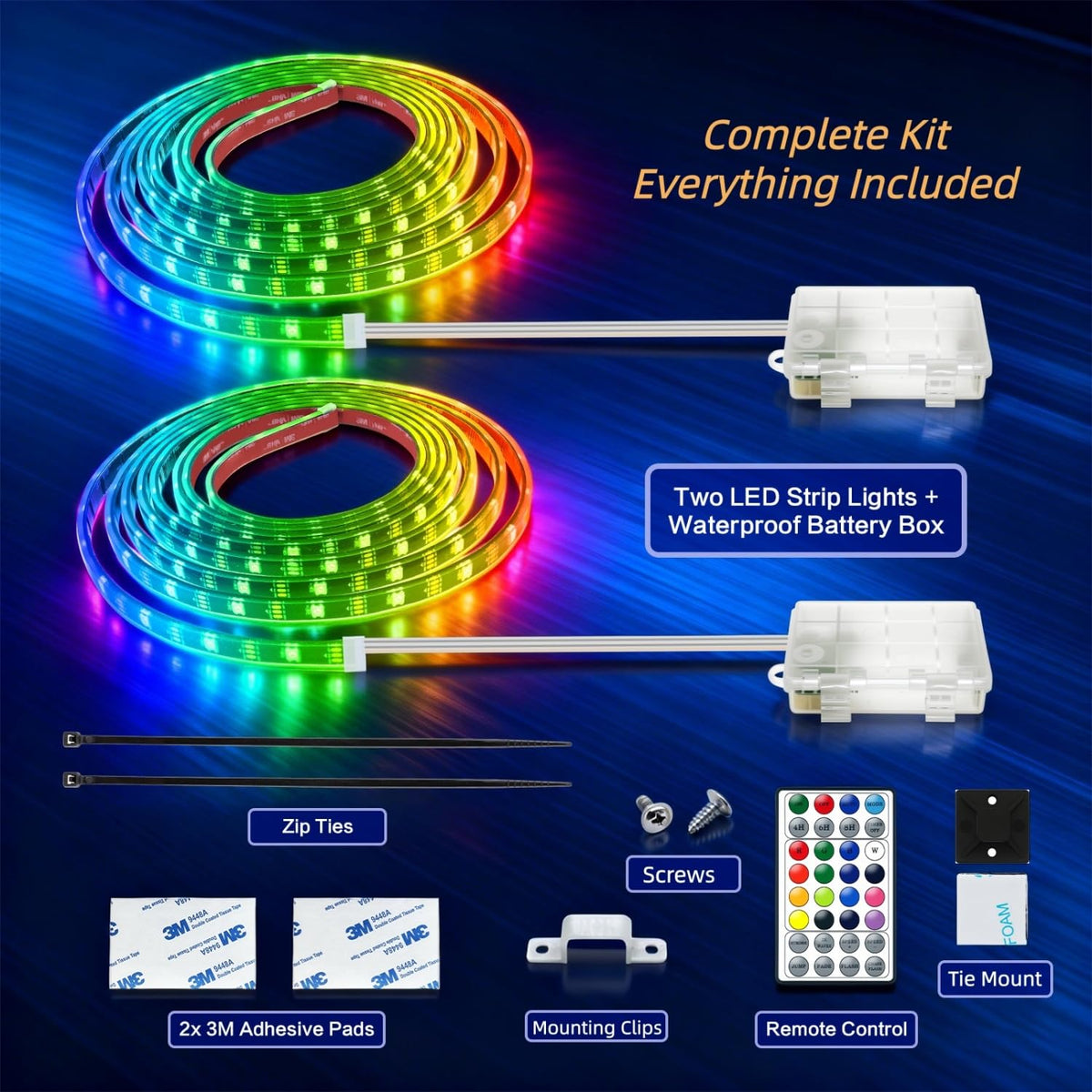 Phosfera battery box and remote in hand illustrating portable power and easy control