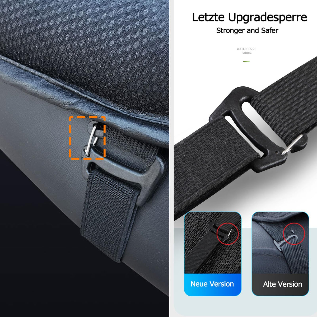 PhyiFlbey installed on a sport bike seat improving rider comfort