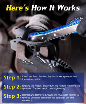 PHYRLRDOW nylon work gloves protecting hands during brake pad replacement and tool use