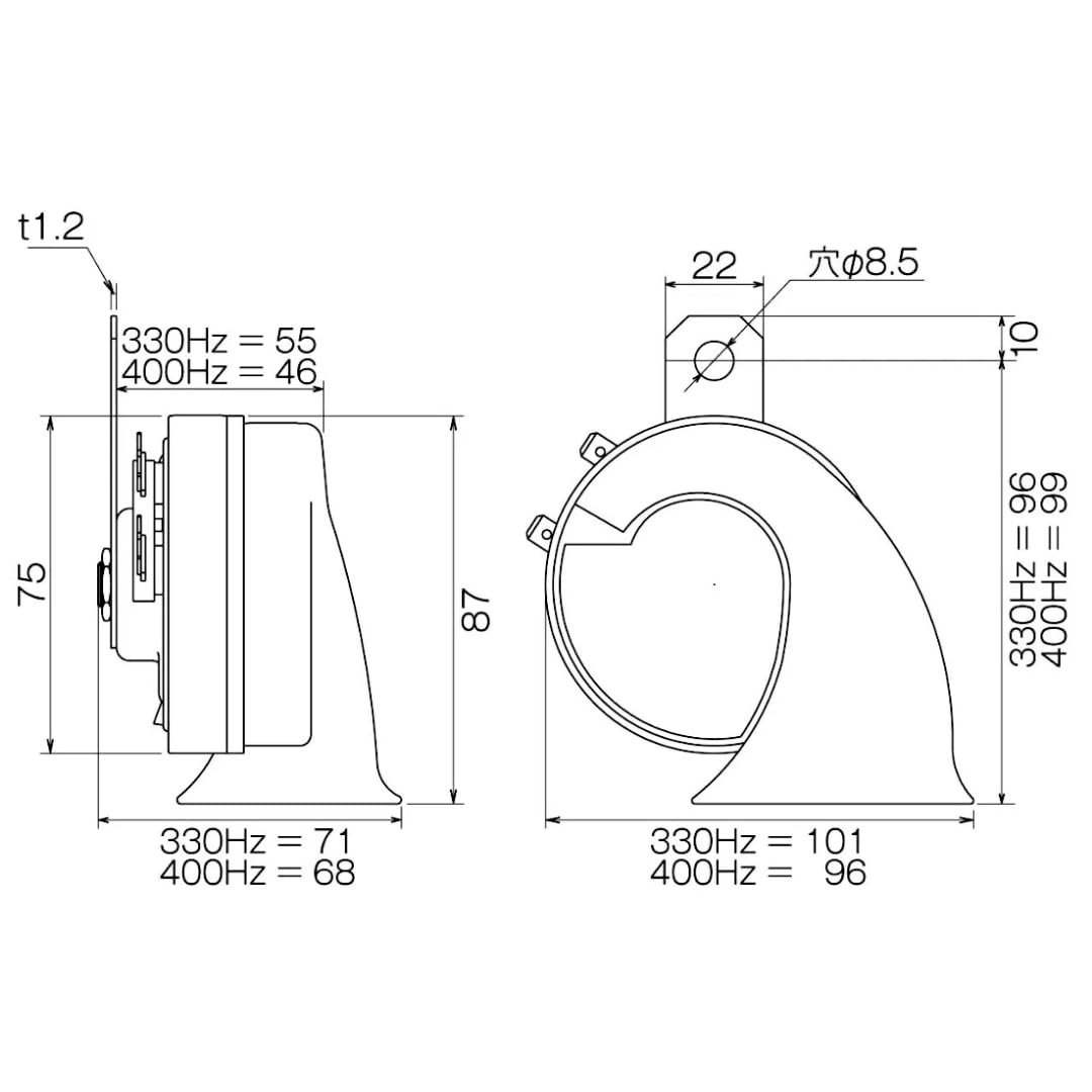 Piaa 85115 installed on vehicle front illustrating audible presence and safety