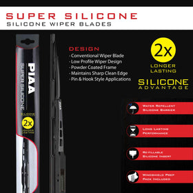 PIAA silicone rubber edge close-up showing smooth bead action benefit