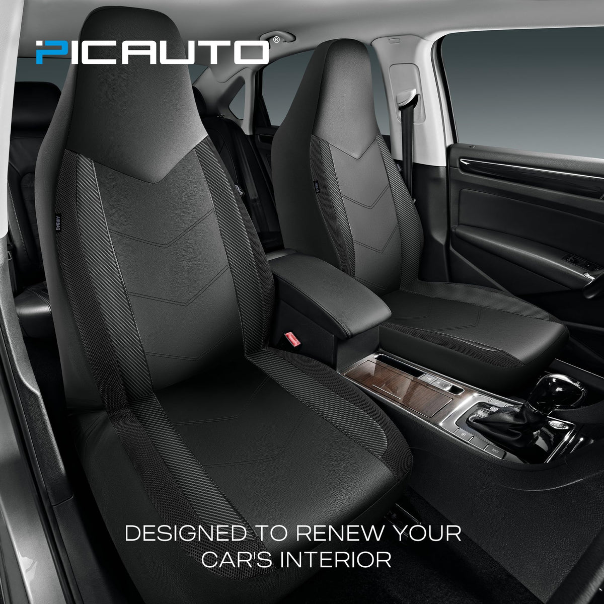 PIC AUTO close-up carbon fiber trim highlighting durable sporty finish