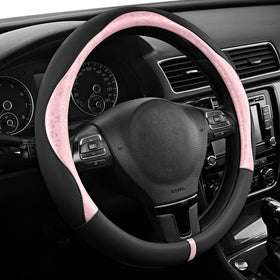 PIC AUTO close-up of pink patterned PU texture highlighting comfortable tactile grip