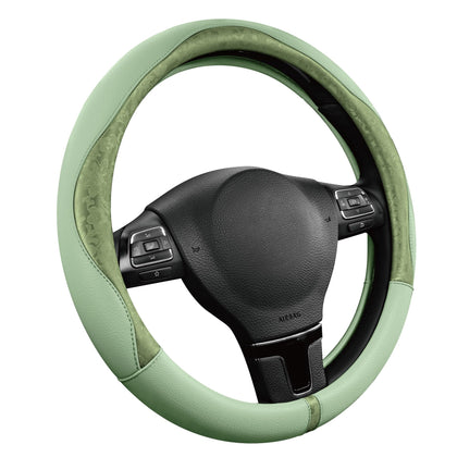 PIC AUTO front view showing green patterned patchwork and stylish finish benefit