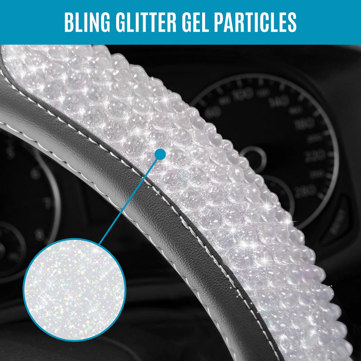 PIC AUTO cover installed on steering wheel showing improved grip