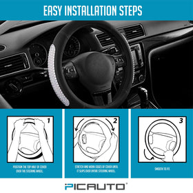 PIC AUTO label and stitching detail demonstrating long-lasting construction