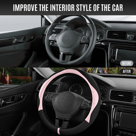 PIC AUTO cover beside ruler showing universal 14.5 to 15.5 inch fit for many cars