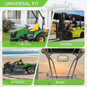 Piclafe on farm equipment in use showing safer towing and reversing benefit