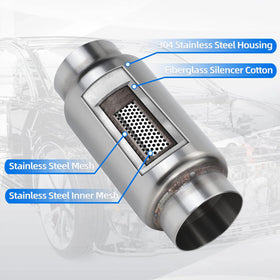 Piclafe resonator close-up weld joint highlighting durable stainless construction