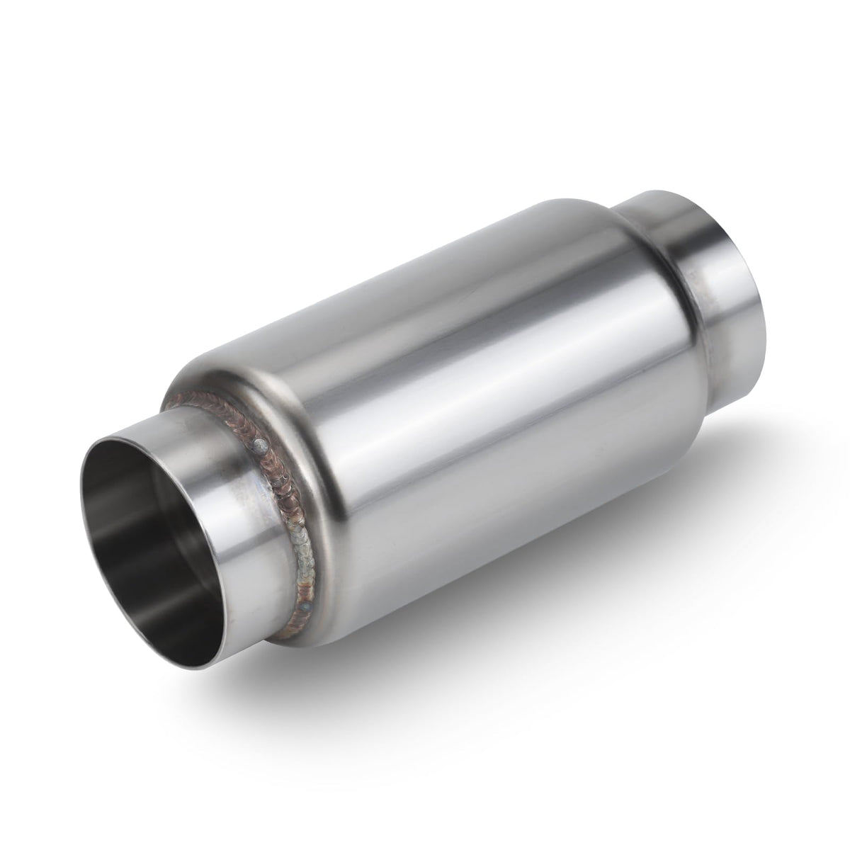Piclafe resonator front view showing inlet and outlet, clear fitment benefit
