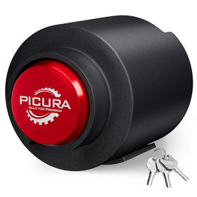 PICURA front view of trailer lock showing secure fit and robust protection