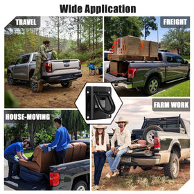 PICURA lifestyle shot in a worksite truck bed showing heavy-duty hauling benefit