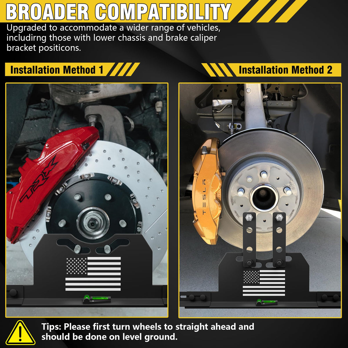 PICURA measuring tape extended across wheel for precise toe measurement