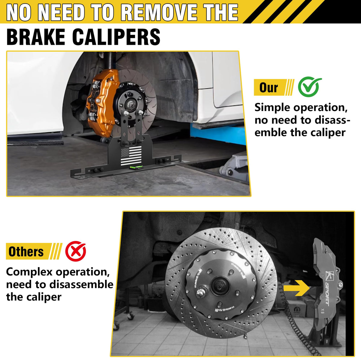 PICURA plate mounted on wheel nut for non-invasive alignment benefit