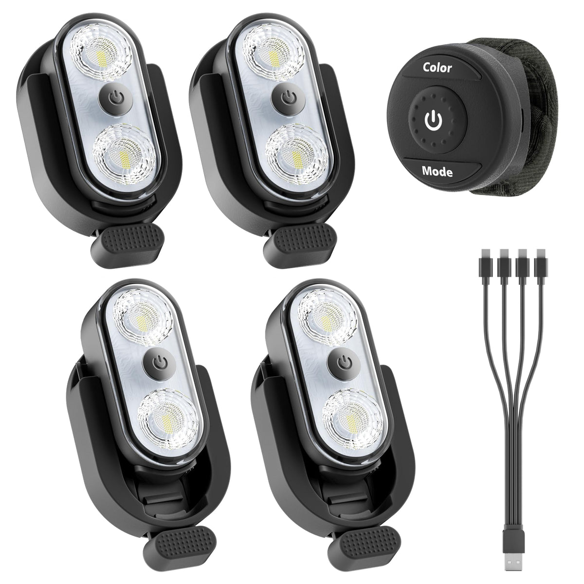 PidZoom front view of mounted pods showing clean underglow and improved visibility