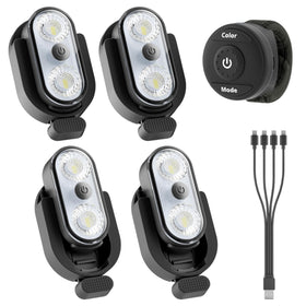 PidZoom front view of mounted pods showing clean underglow and improved visibility