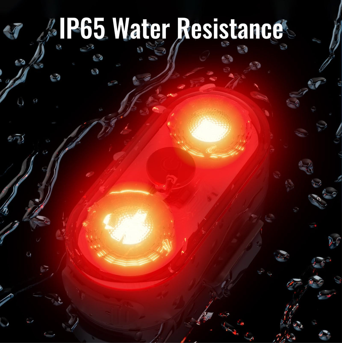 PidZoom pod with water splashes illustrating IP65 weatherproof protection