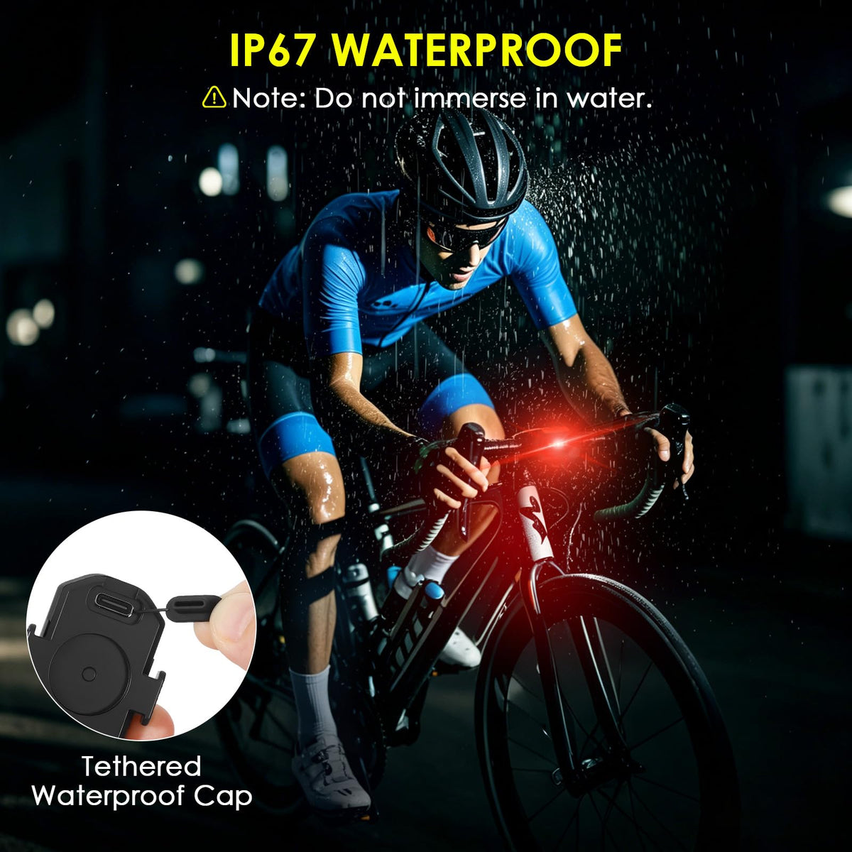 PIFOOG light splashing water to show IP67 protection and durable performance