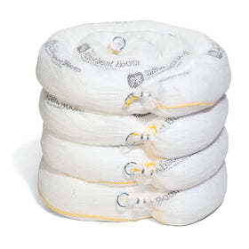 PIG oil boom front pack visible four booms and bright white color for easy inspection