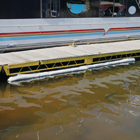 PIG oil boom rope and stitching detail demonstrating 400-lb load handling strength