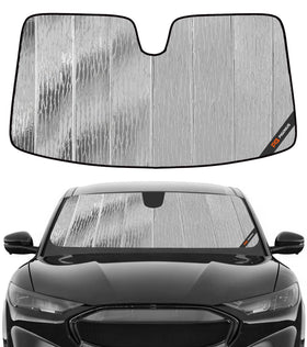 Pigenius AstraGuard front view showing full windshield coverage and sun protection